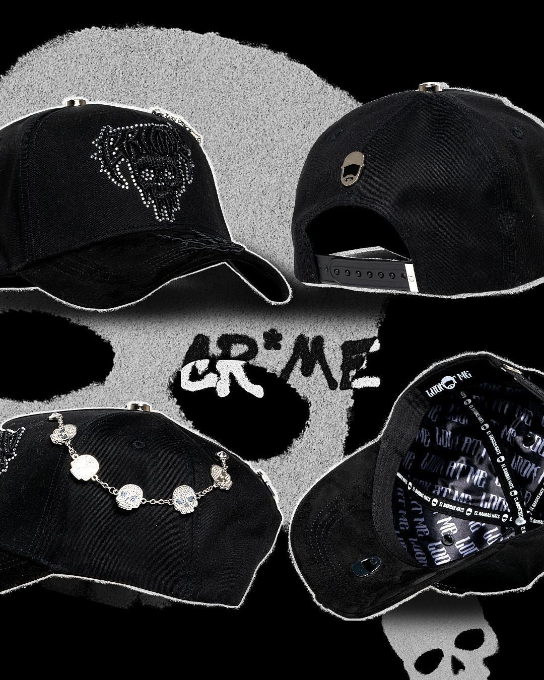 Gorra Barbas Hats Look at me - “ CRIME ” PREVENTA