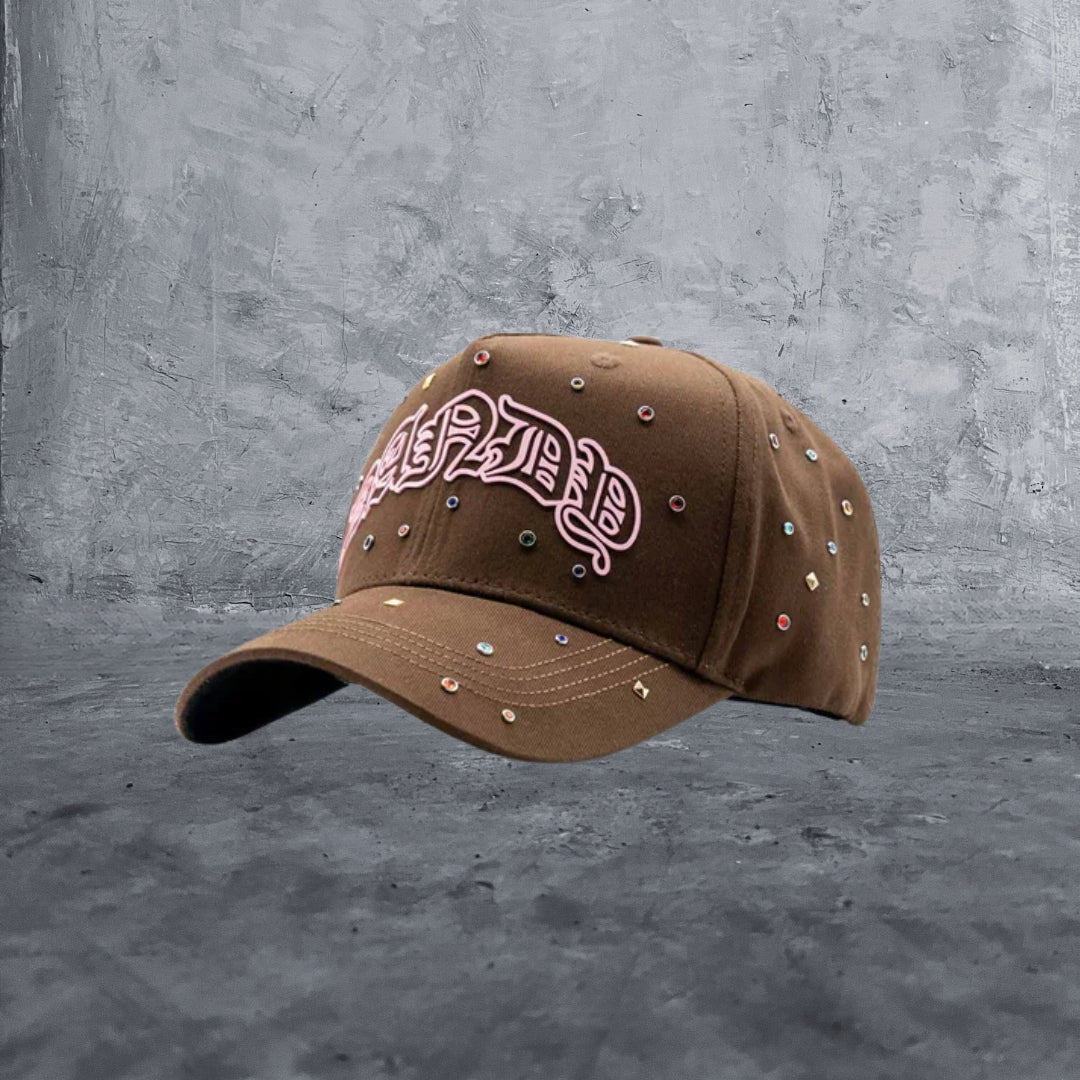 Gorra Dandy Hats - 10 aniversario cafe y rosa / 10th anniversary brown and pink
