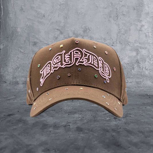 Gorra Dandy Hats - 10 aniversario cafe y rosa / 10th anniversary brown and pink